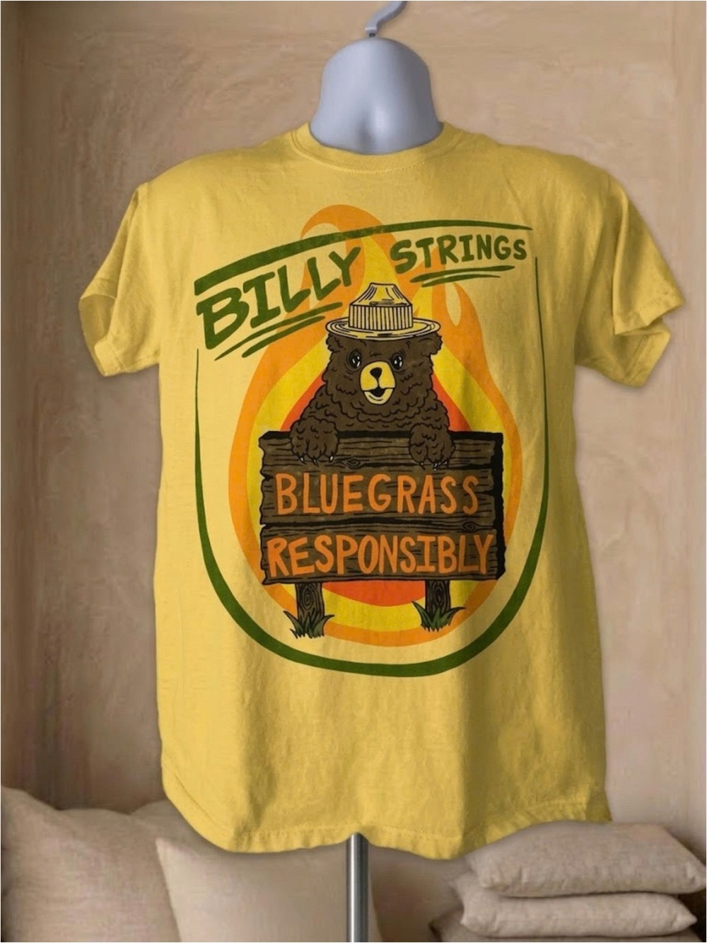 Vintage Yellow 'Bluegrass Responsibly' Graphic Tee